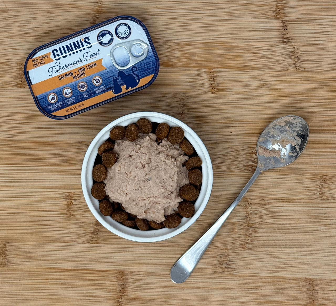 Salmon & Cod Liver Recipe 3 Oz Cat Can (85g)