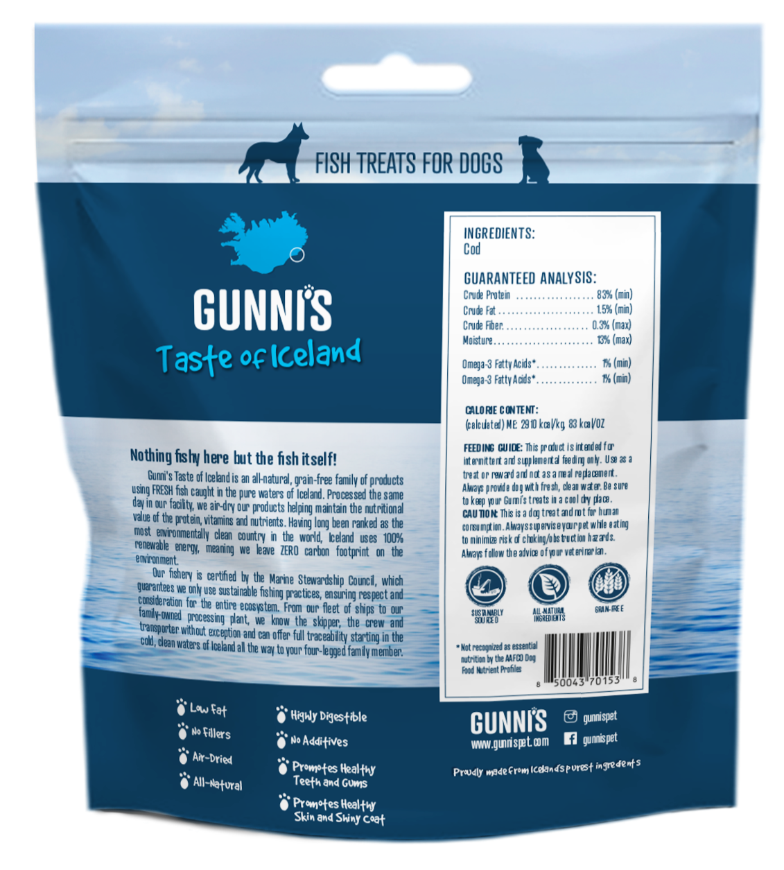 Cod Baby Bites 2.5 Oz bag (71g)