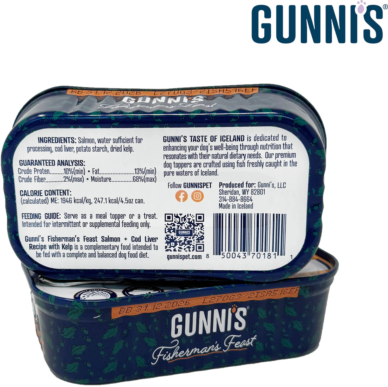 Salmon & Cod Liver Recipe with Kelp 4.5 Oz Dog Can (127g)