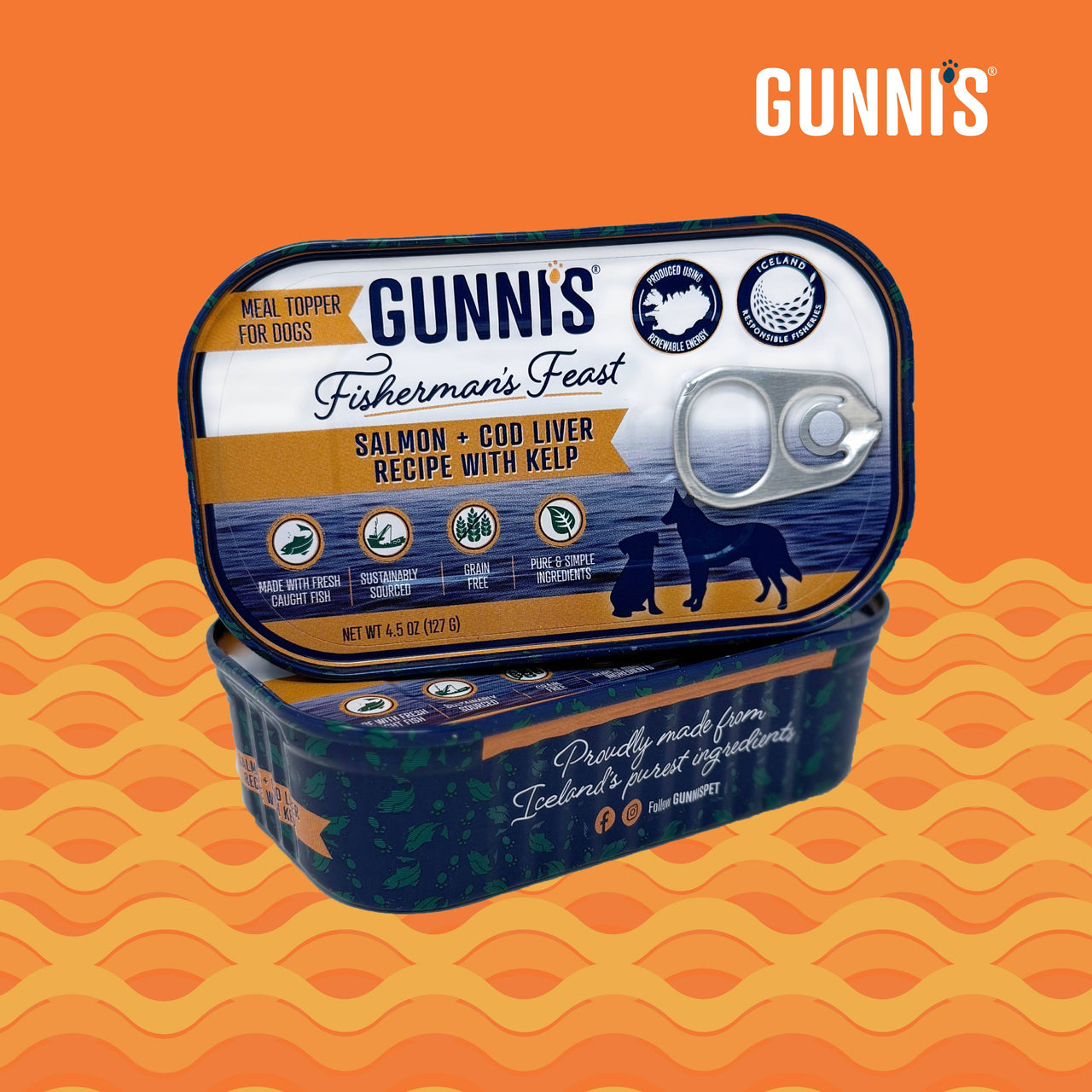 Salmon & Cod Liver Recipe with Kelp 4.5 Oz Dog Can (127g)