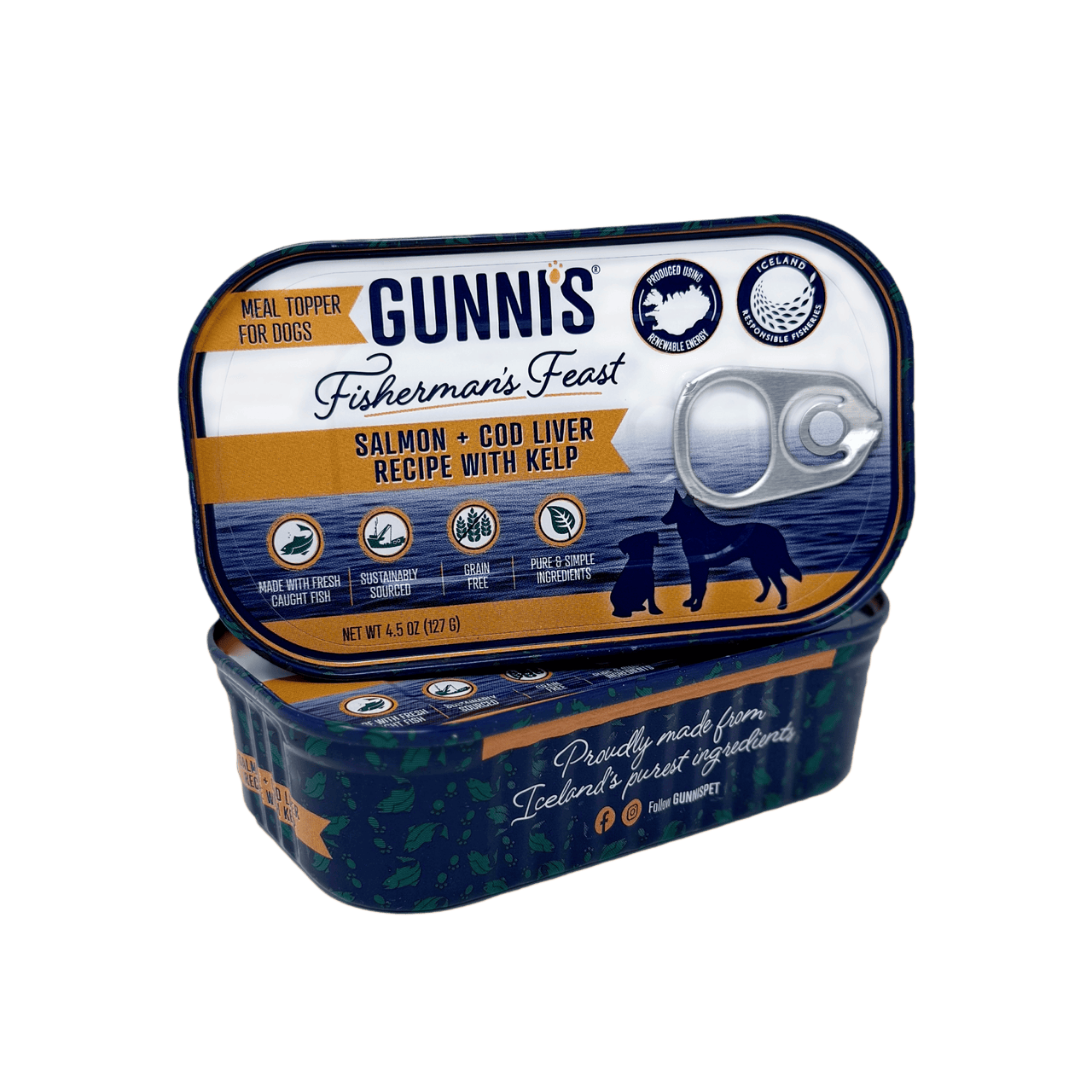 Salmon & Cod Liver Recipe with Kelp 4.5 Oz Dog Can (127g)