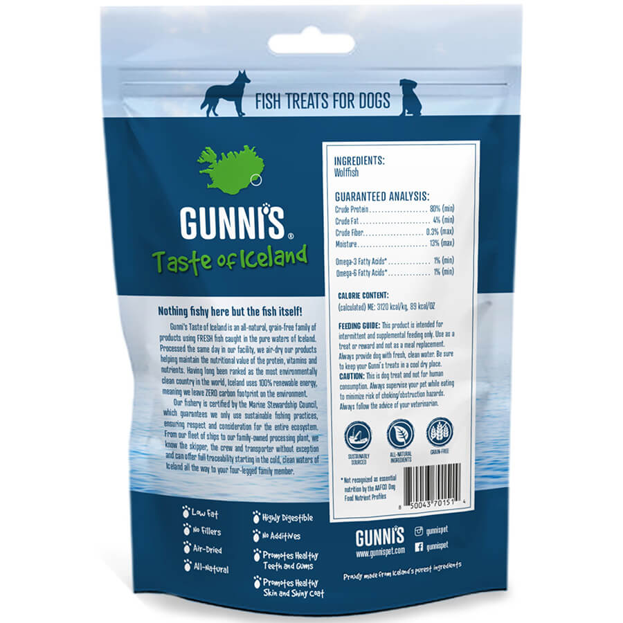 Wolffish Wafers 2.5 Oz bag (71g)