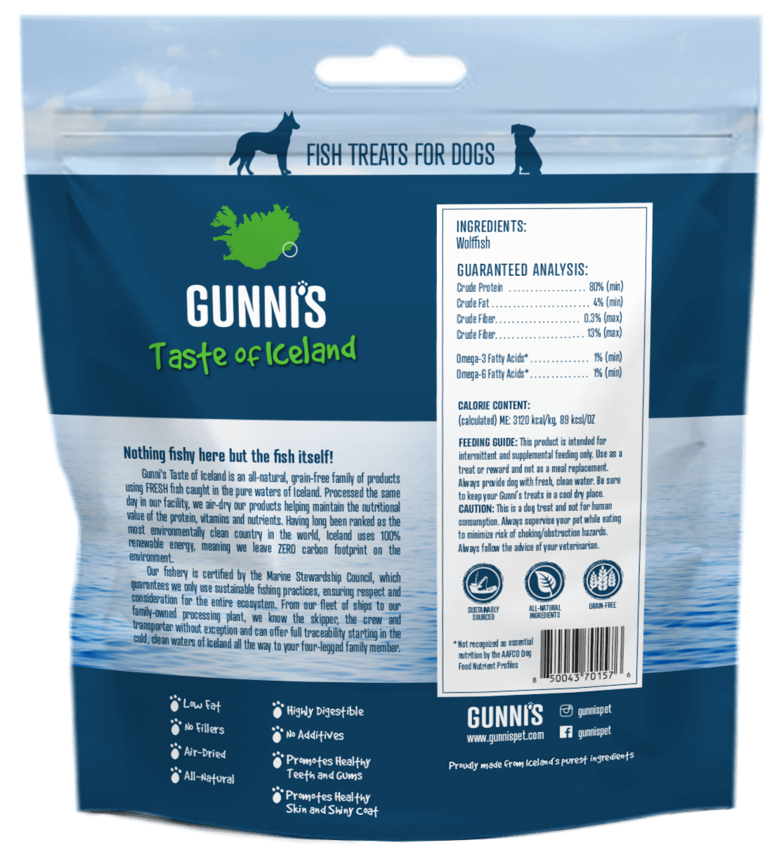 Wolffish Baby Bites 2.5 Oz bag (71g)